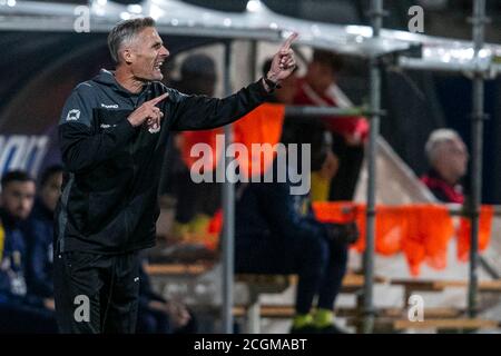 Leeuwarden, Paesi Bassi. 11 Settembre 2020. LEEUWARDEN, Cambuur Stadium, 11-09-2020, stagione 2020/2021, olandese Keuken Kampioen Divisie. Risultato finale 0-2, GA Eagles allenatore Kees van Wonderen durante la partita Cambuur - Passi pure Eagles credito: Pro Shots/Alamy Live News Foto Stock