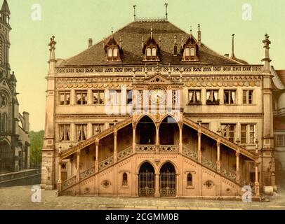 Il Rathaus (municipio), Berna, Svizzera 1890. Foto Stock