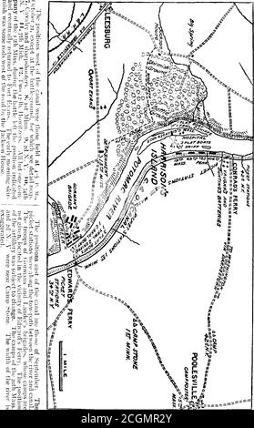 . La storia del quindicesimo Regiment Massachusetts Volontario fanteria nella guerra civile, 1861-1864 [risorsa elettronica] . resto di hisbrigade in uno stato di prontezza a muoversi dopo una rottura precoce-veloce. Relazione generale Stones degli stati di battaglia: Colonel Baker, arrivato a Conrads Ferry con il primo reggimento californiano a un'ora precoce del mattino, mi ha riferito di persona a Edwards Ferry, dichiarandoche il reggimento era al suo posto assegnato, il resto della sua brigata sotto armi pronto a marzo, e chiedendo ordini. Ho deciso di mandarlo a Harrisons Island per assumere il comando, e. Foto Stock