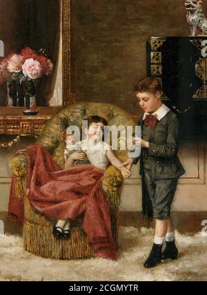 Roosenboom Albert - il giovane medico - Scuola Belga - 19 ° secolo Foto Stock