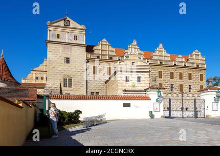 renesanční zámek Horšovský Týn (narodni kulturni pamatka), Plzeňský kraj, Ceska republika / castello rinascimentale Horsovsky Tyn, regione di Plzen, repu ceco Foto Stock