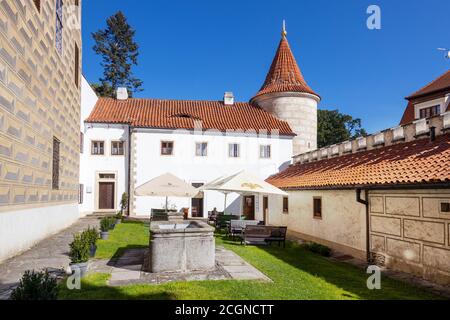 renesanční zámek Horšovský Týn (narodni kulturni pamatka), Plzeňský kraj, Ceska republika / castello rinascimentale Horsovsky Tyn, regione di Plzen, repu ceco Foto Stock