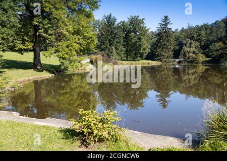 renesanční zámek Horšovský Týn (narodni kulturni pamatka), Plzeňský kraj, Ceska republika / castello rinascimentale Horsovsky Tyn, regione di Plzen, repu ceco Foto Stock