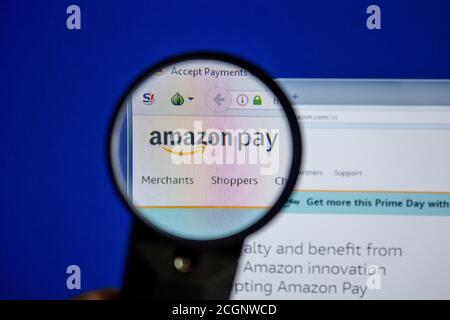 Ryazan, Russia - 11 luglio 2018: Pay.Amazon.com sito web sul display del PC Foto Stock