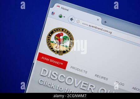 Ryazan, Russia - 11 luglio 2018: AyamBrand.com.sg sito web sul display del PC Foto Stock