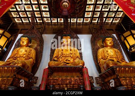 Tempio del Buddha di Giada, Buddha, Puxi, Shanghai, Shanghai Shi, Cina Foto Stock