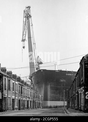 Autocisterna Everett F. Wells, Leslie Street, Wallsend, Swan Hunter Shipbuilders, 1976 Foto Stock