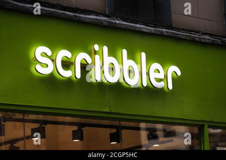 Scribler, Nottingham City Centre. Foto Stock