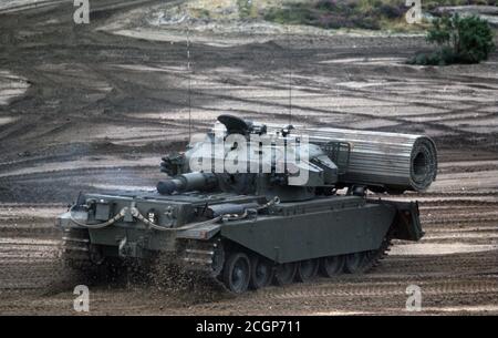 ESERCITO BRITANNICO veicolo blindato Royal Engineers AVRE Centurion Fascine Foto Stock