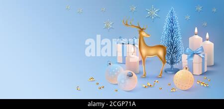 Banner Natale e Capodanno Foto Stock