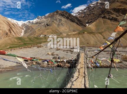 Mud Village, in pin Valley, Himachal Pradesh, India Foto Stock