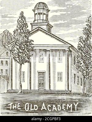 . Fitchburg, Massachusetts, passato e presente. Fitchburg, che ha un importante supplemento ai poteri educativi della città.i registi erano Benjamin Snow, Francis Perkins e Dr.Charles Wilder. Il Dott. Jonas A. Marshall era segretario andMas, tesoriere. Un edificio chiamato Acad-emy è stato eretto ad un costo di 1,200 dollari onland dato per lo scopo da Capt.Zackariah Sheldon e situato proprio di fronte all'attuale High School. L'edificio della Teaccademia fu affittato ad individ-uals per scopi scolastici fino al 1849, quando la città votò per istituire una Highschool pubblica, e acquistò l'accademia dell'High SC Foto Stock