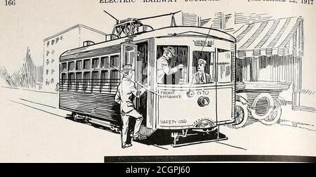 . Giornale ferroviario elettrico . H. F. Keegan Company, Chicagos. I. Wailes. Los Angeles F. F. Bodler, San FranciscoO. Sorensen, Denver, Colorado ELECTRIC RAILWAY JOURNAL [22 settembre 1917. Si tratta delle tariffe standard J ohnsonRegistering fare Box forcash, peso 32 libbre, dimensioni 7lA x 7*6 x 17 pollici. Foto Stock