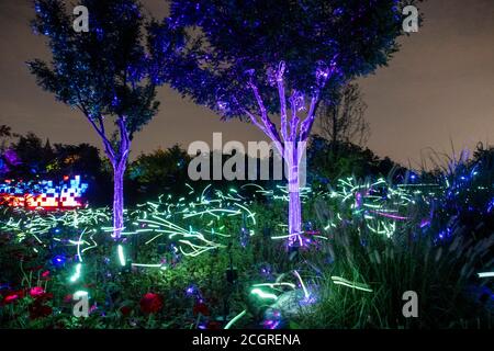 Pechino, Cina. 12 settembre 2020. Il Festival Internazionale della luce di Pechino al Parco Yuyuantan a Pechino, Cina il 12/09/2020 by Wiktor Dabkowski | Usage worldwide Credit: dpa/Alamy Live News Foto Stock