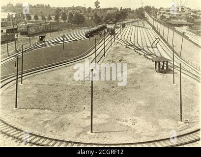 . Il giornale ferroviario di strada . VISTA GENERALE DEL TERMINAL DI WILLOW GROVE. PISTE AD ANELLO E A SOVRAPPOSIZIONE SULLA PIASTRA TERMINALE WILLOW GROVE XLVI Foto Stock