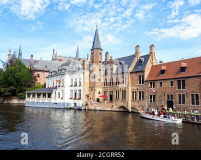 Rozenhoedkaai - Bruges, Belgio Foto Stock