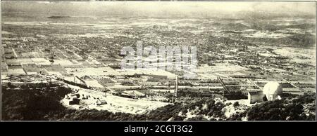 . Giornale ferroviario elettrico . Pacific Electric Railway - Pasadena e la San Gabriel Valley dal Monte Lowe Foto Stock