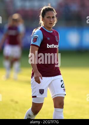 West Ham United's Laura Vetterlein durante la partita Barclays fa WSL al Chigwell Construction Stadium, Londra. Foto Stock