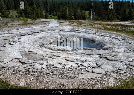 Spa Geyser, Upper Geyser Basin, Yellowstone National Park Foto Stock