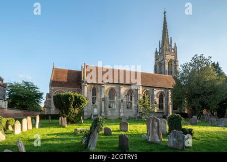 All Saints Church a Marlow, una pittoresca città mercato nel Buckinghamshire, Inghilterra, Regno Unito, sul fiume Tamigi Foto Stock