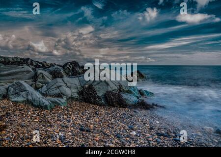 Serata sul mare. Foto Stock