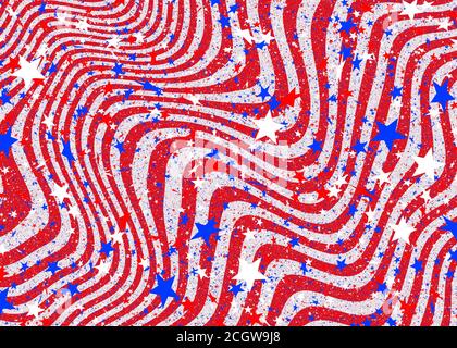 United States Stars and Stripes Election background illustration Foto Stock