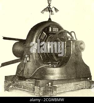 . Il giornale ferroviario di strada . motore e generatore della stessa kinis da installare a breve; i macchinari di illuminazione saranno messi in luce per banchine, spiagge e altri luoghi lungo la linea della strada. Il quadro è stato fornito anche dalla Triumph Electric Company; è in marmo bianco, dotato di reostati Triumph e strumenti Weston. La linea della strada dopo che lascia l'Olanda è almoststraight, passando direttamente attraverso le aziende agricole che si trovano lungo il elake. Il diritto di modo è stato acquistato dei proprietari, e non in alcun luogo corre lungo la strada pubblica. I Teties sono di cedro e via Foto Stock