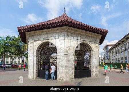 Il chiosco della Croce di Magellan a Cebu City, Filippine Foto Stock