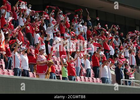 Colonia, Germania. 12 settembre 2020. Pokal DFB, 1. Runde, VSG Altglienicke - 1. FC Colonia: Wenige Zuschauer. Credit: Juergen Schwarz/Alamy Live News Foto Stock