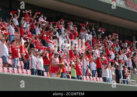 Colonia, Germania. 12 settembre 2020. Pokal DFB, 1. Runde, VSG Altglienicke - 1. FC Colonia: Wenige Zuschauer. Credit: Juergen Schwarz/Alamy Live News Foto Stock