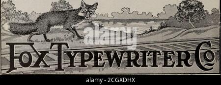 . Rivista per i dipendenti di Baltimora e Ohio . completezza, durata, facilità d'operazionee speciali funzioni automatiche. È completamente visibile, ha il tocco più leggero e l'azione più facile di tutta la macchina da scrivere nel mondo, non fa quasi rumore ed è costruito per dare una vita di servizio e soddisfazione. La famosa Fox Telegraphers Keyboard ha 44 tasti, scrivendo 88 caratteri, con disposizione astandarda delle lettere, numeri, punteggiatura, ecc., ma con un numero di caratteri aggiuntivi, assolutamente necessari nel lavoro del telegrafo, e non ottenibili su altre macchine da scrivere. Questi t Foto Stock