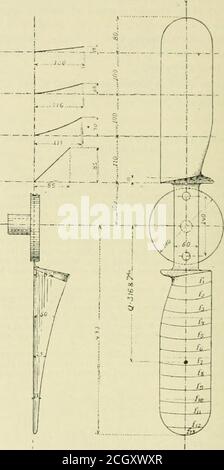 . Ingegnere americano e giornale ferroviario . Fig. 6. Ed infine, la quantità netta di lavoro speso al secondo per il funzionamento del motore - EC - A* (?2. Dopo di ciò le diverse forme di viti ad aria sono state attaccate in successione all'albero motore, e sono state effettuate corrispondenti misurazioni. Da queste ultime osservazioni il lordo Foto Stock