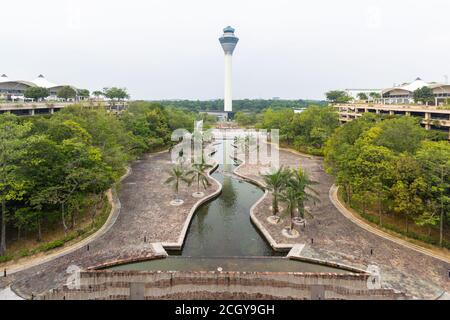 Torre dell'Aeroporto Internazionale di Kuala Lumpur Foto Stock