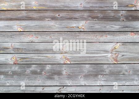 Sfondo di legno di vecchie tavole disposte orizzontalmente. Foto Stock