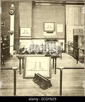 . Nella mostra degli agenti, Fairbanks, Morse & Company, sono esposti i martinetti da banco della Duff Manufacturing COM-pany, di Allegenhy, Pa. Nell'edificio di trasporto. Ci è inoltre un'esposizione in costruzione di macchinario e nell'esposizione delle associazioni di gas occidentali in costruzione di arti liberali.UN grande numero di stili sono mostrati. Il nuovo martinetto a leva da 30 tonnellate viene mostrato per la prima volta. L'esposizione comprende l'ascensore dell'indotto Barrett, i jack dei binari, i jack per auto, i jack per auto, i jack dei perni di banco e i jack a ponte. ATLAS RAILWAY SUPPLY COMPANYBREVE descrizione di questa società wa Foto Stock