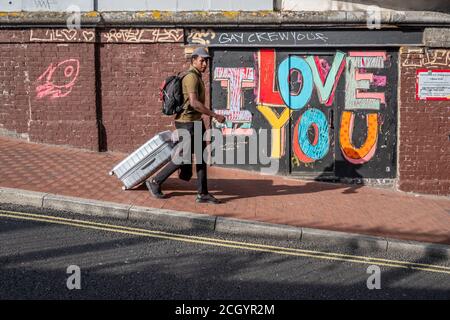 Brighton, Regno Unito. 12 Settembre 2020.Arte di strada nel centro di Brighton Credit: Andrew Hasson/Alamy Live News Foto Stock