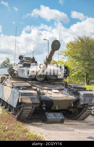 Aldershot, Regno Unito - 9 settembre 2020: Serbatoio Challenger Chieftain in mostra al museo Aldershot Foto Stock