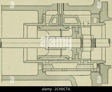 . American engineer and railroad journal . Tight bylabyrinth che impaccano le scanalature da solo. Con questa disposizione, la valvola può essere spostata facilmente a mano, qualunque sia la pressione del vapore nella camera di valvola, la resistenza essendo così piccola tutte le parti in movimento possono essere rese notevolmente più leggere che per-merly, mentre la loro durata è stata notevolmente aumentata. Come in un primo momento costruito, tuttavia, le difficoltà sono state sperimentatedalla espansione irregolare tra la sede e la valvola, ed è necessario mantenere il diametro della valvola il più piccolo possibile. Questo è stato fatto usando le aperture di ammissione doppie, un Foto Stock