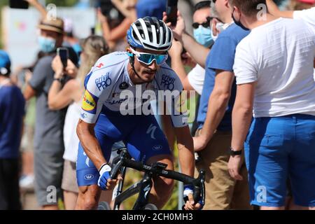 13 settembre 2020; Lione, Francia; Tour De France 2020, Lione a Grand Colombier Stage 15; Julian Alaphilippe France Deceuninck - Quick - Step Foto Stock