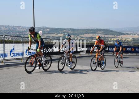 Loreto, Italia. 13th Sep, 2020. loreto, Italy, 13 Sep 2020, UN momento di gara durante il 7^ Tappa Pieve Torina - Loreto - Ciclismo Tirreno Adriatico - Credit: LM/Roberto Bartomeoli Credit: Roberto Bartomeoli/LPS/ZUMA Wire/Alamy Live News Foto Stock