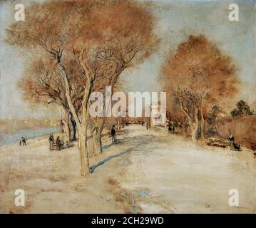 Raffaelli Jean-François - Banca della Senna - Scuola Francese - 19 e inizio del 20 ° secolo Foto Stock