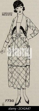 . Rivista dei dipendenti di Baltimora e Ohio . Un Costume attraente per le figure giovani, distintivo per la sua semplicità HNE è irresistibilmente attratto da thesimple camici moda di cotone scrimando voile, perché i theircolorings sono deliziosi, riflettingthe sfumature dei tessuti più alto-prezzo.questo vestito giovanile in vecchio scriba rosa ha. 7730 UN IRRESISTIBILE VOILE, una gonna e una vita radunate con la parte anteriore aperta. Il materiale è auto-controllato e il tocco di ricamo nero sulle tasche della cintura, con una fascia aggiuntiva di nero su entrambe le estremità del collare, stampsil modello come veramente parigino. Mediumsize re Foto Stock