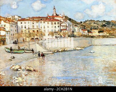 Raffaelli Jean-François - Mentone - Scuola di Francese - 19 e Inizio 20 ° secolo Foto Stock