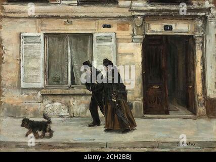 Raffaelli Jean-François - Promenade - Scuola di Francese - 19° e. Inizio 20 ° secolo Foto Stock