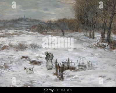 Raffaelli Jean-François - Sneeuwlandschap - Scuola Francese - 19° e. Inizio 20 ° secolo Foto Stock