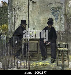 Raffaelli Jean-François - i bevitori di Assenzio - Scuola di Francese - 19 ° e inizio del 20 ° secolo Foto Stock