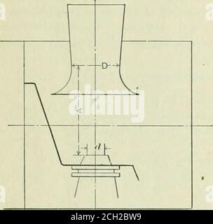 . Ingegnere americano e perno ferroviario. Diametro. Questa peculiarità nel Sig. Johnstons deduce indubbia dal suo tentativo di conciliare le raccomandazioni dei tre comitati dell'Associazione Master Mechanics, quelli del 1896, 1903 e 1906, mentre quelli del solo 1906 sono basati su è circa 4 il diametro del cilindro. Questo non è sufficientemente preciso per gli ugelli di scarico, ma è sufficiente per le pile di fumo. Per utilizzare il modello, posizionare la linea che fornisce il diametro adeguato dell'ugello di scarico sulla parte superiore dell'ugello e leggere il diametrodel gruppo dalla linea più vicina al blocco desiderato Foto Stock