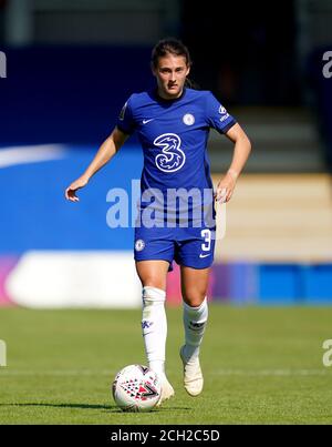 Hannah Blundell di Chelsea durante il Barclays fa WSL match al Kingsmeadow Stadium, Londra. Foto Stock