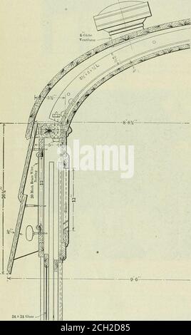 . American engineer and railroad journal . i in. web and steel connecting angles. Le centersill in corrispondenza dell'imbottitura sono fissate saldamente da due sezioni di canale collegate ai sills da angoli. Le estremità sono costruite con barre a Z,. PARTE PARZIALE DEL TETTO E LATO SOPRA I VETRI DELLE AUTOVETTURE DI SECONDA CLASSE. ANGOLI E TARGHE. Le piattaforme in acciaio sono di speciale design con fur-nished da parte della Standard Coupler Company. Gli accoppiatori hanno un movimento laterale di 5 in. In entrambe le direzioni e sono mantenuti centrati da molle piatte su ciascun lato. La leva di disaccoppiamento è azionatedal suolo da un 3/ Foto Stock