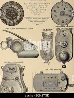 . Il giornale ferroviario di strada . INVIA A BEADLE & COURTNEY, GrEIfcTJEia.A.XJ AGENTS Railway Register Manufacturing Co., 1193 BROADWAY, NEW YORK. Filiale: 426 WALNUT STREET, Philadelphia, Pa.FOR ILLUSTRATED CATALOGUE. Dicembre 1884.] THE STREET RAILWAY JOURNAL, 45 J. W. FOWLER, DANL F. LEWIS, PRESIDENTE. ■■W^T ■ M ■ TESORIERE. LEWIS <fc FOWLER MFG CO. 8 COLUMBIA HEIGHTS, vicino a Fulton Ferry. BROOKLYN, N. Y. PATENTEES E I PRODUTTORI OP IL REGISTRO PASSEGGERI ALLARME MIGLIORATO. Questo registro è stato premiato e ha ricevuto il premio più alto (medaglia d'argento) alla Chicago Exposition of Railway AP Foto Stock